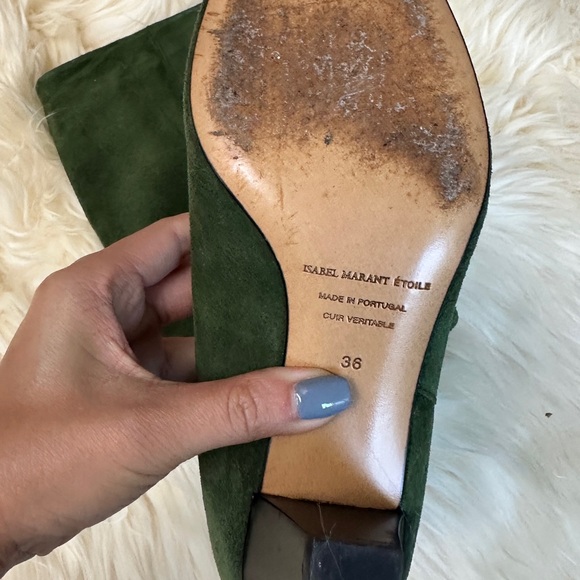 Isabel Marant green suede boots - Picture 4 of 6